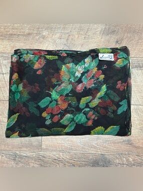 Jasmine By KVM Vintage Strawberry/Raspberry/Cherry Cottage-Core Pashmina/Scarf